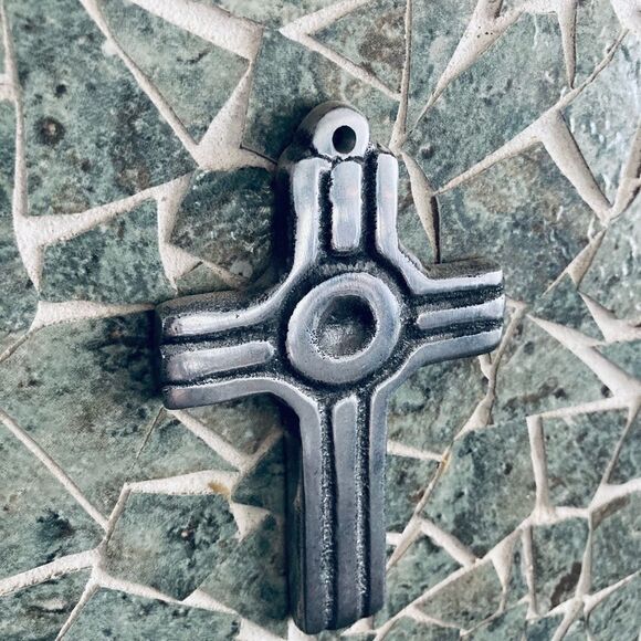 Reclaimed Wood Mosaic Tile Cross Christian Wall Decor - Picture 3 of 4